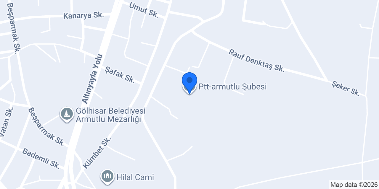 Ptt-armutlu Şubesi konumu