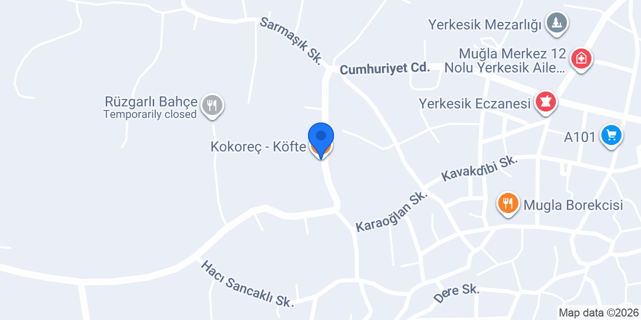 Kokoreç - Köfte konumu
