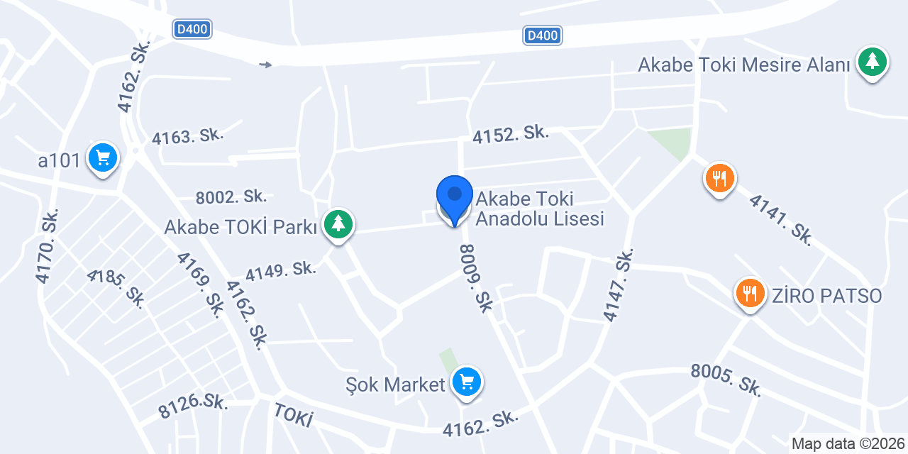 Akabe Toki Anadolu Lisesi konumu