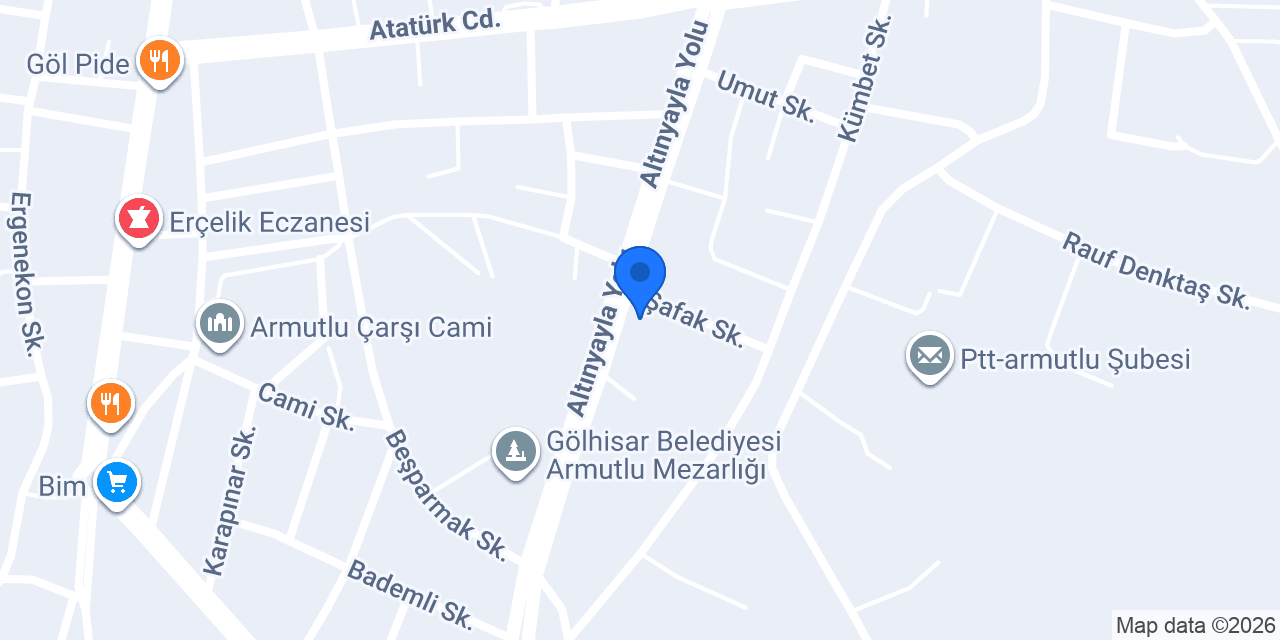 Çavdır Bölge Trafik Denetleme Amirliği konumu