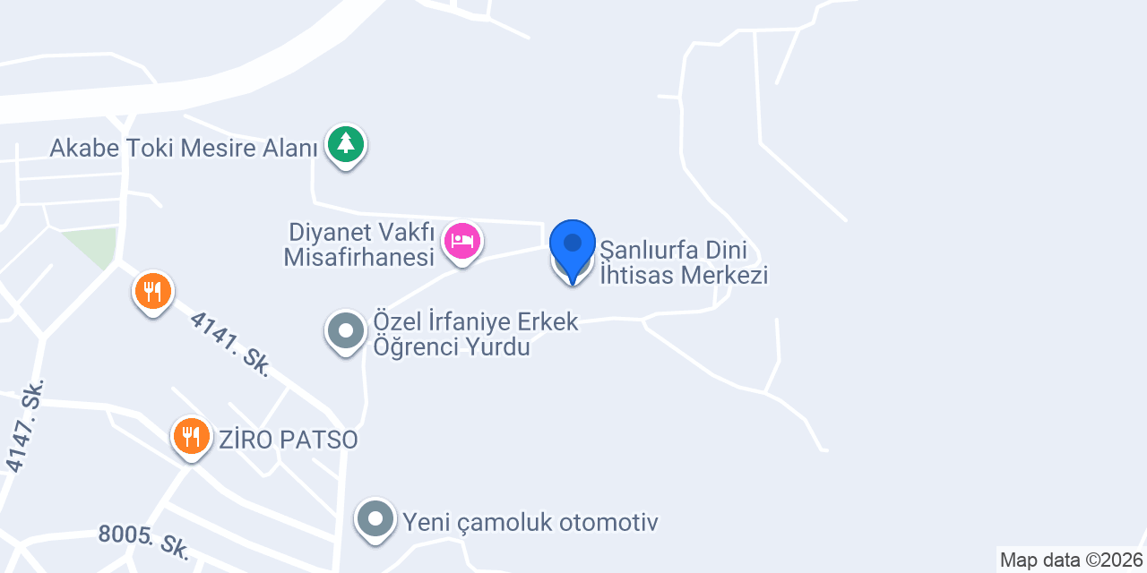 Şanlıurfa Dini İhtisas Merkezi konumu