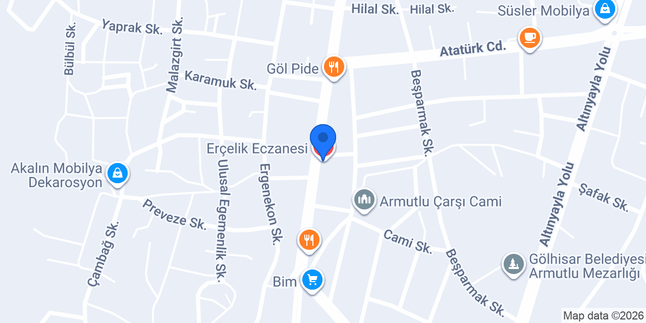 Erçelik Eczanesi konumu
