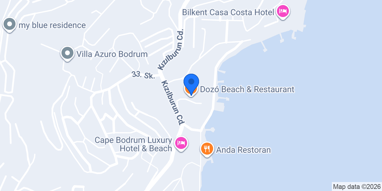 Dozó Beach & Restaurant konumu