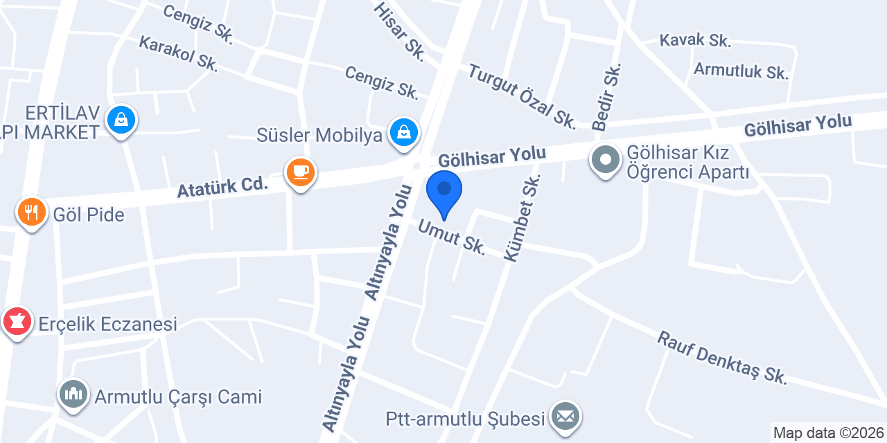 Gölhisar Rehberlik ve Araştırma Merkezi konumu
