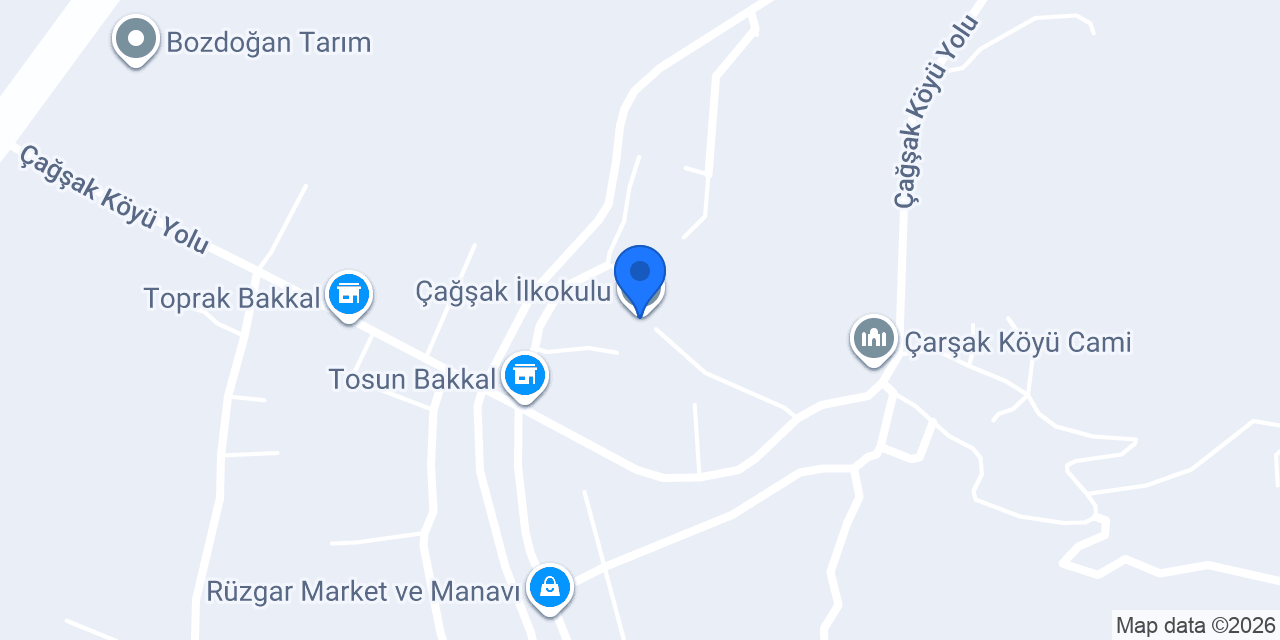 Çağşak İlkokulu konumu