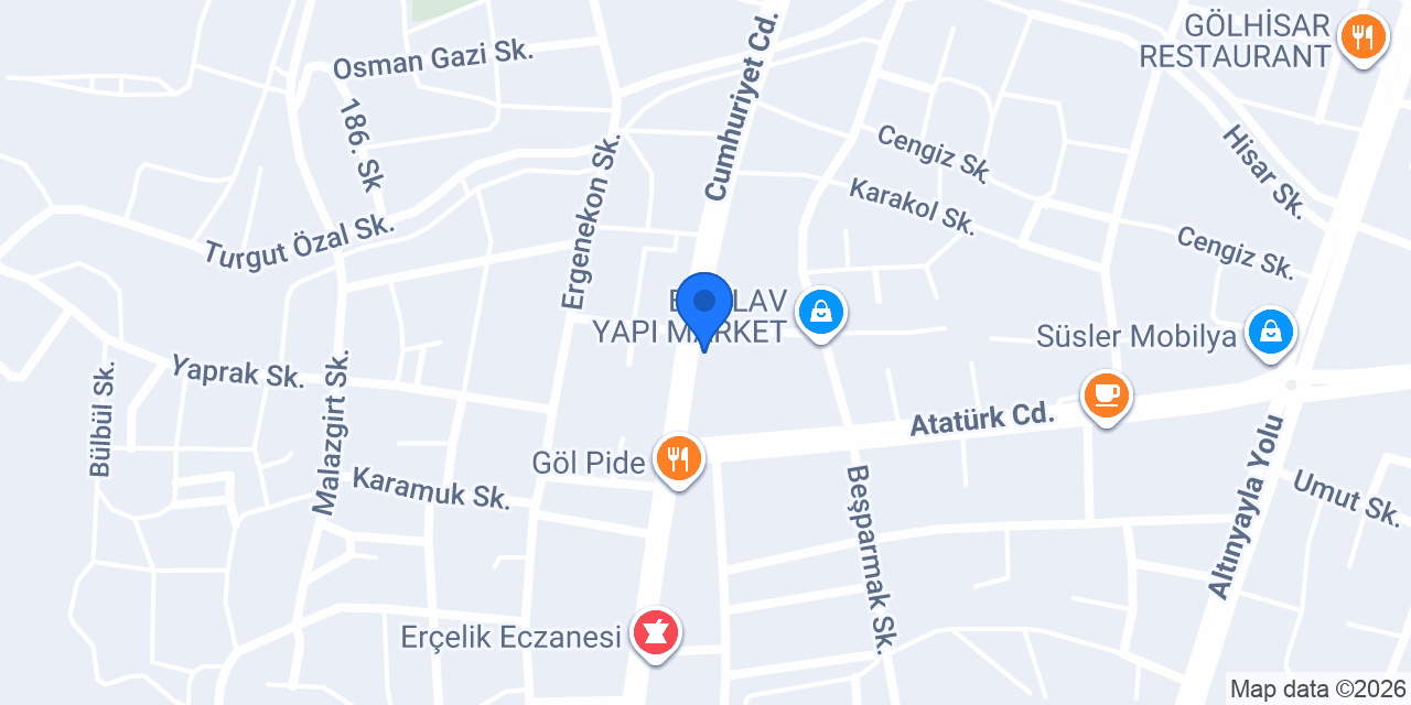 Eryılmazlar Giyim Ve perde konumu