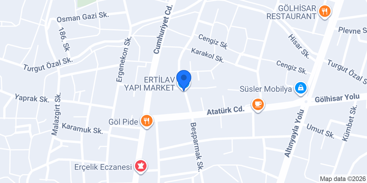 ERTİLAV YAPI MARKET konumu