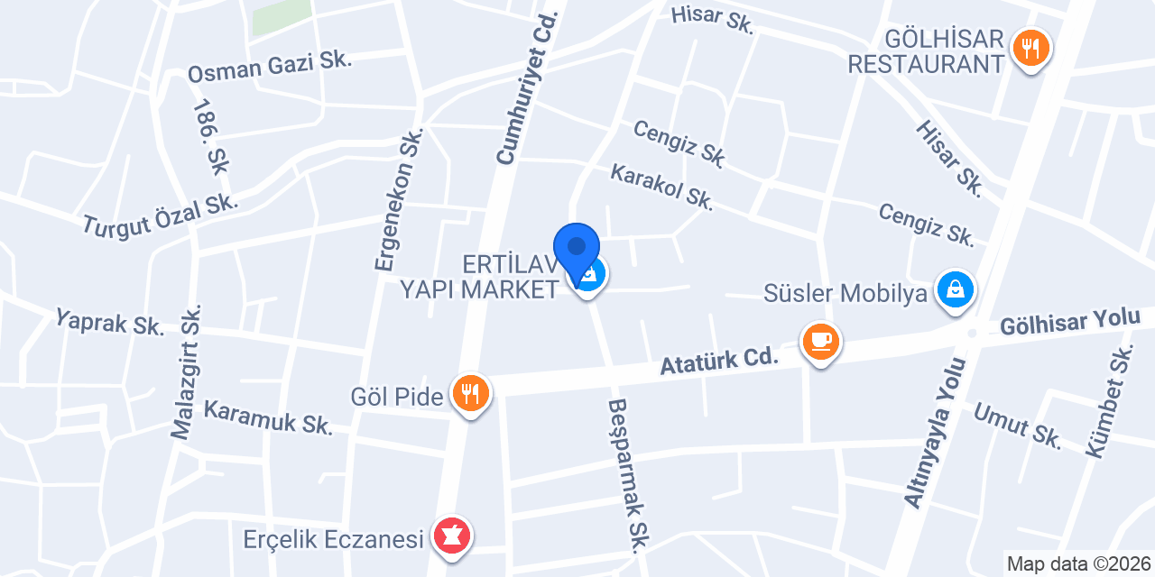 Açıkalın Sahaf Gölhisar konumu
