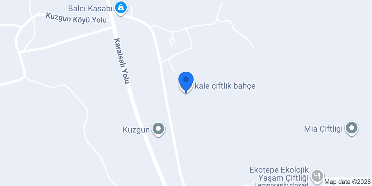 kale çiftlik bahçe konumu