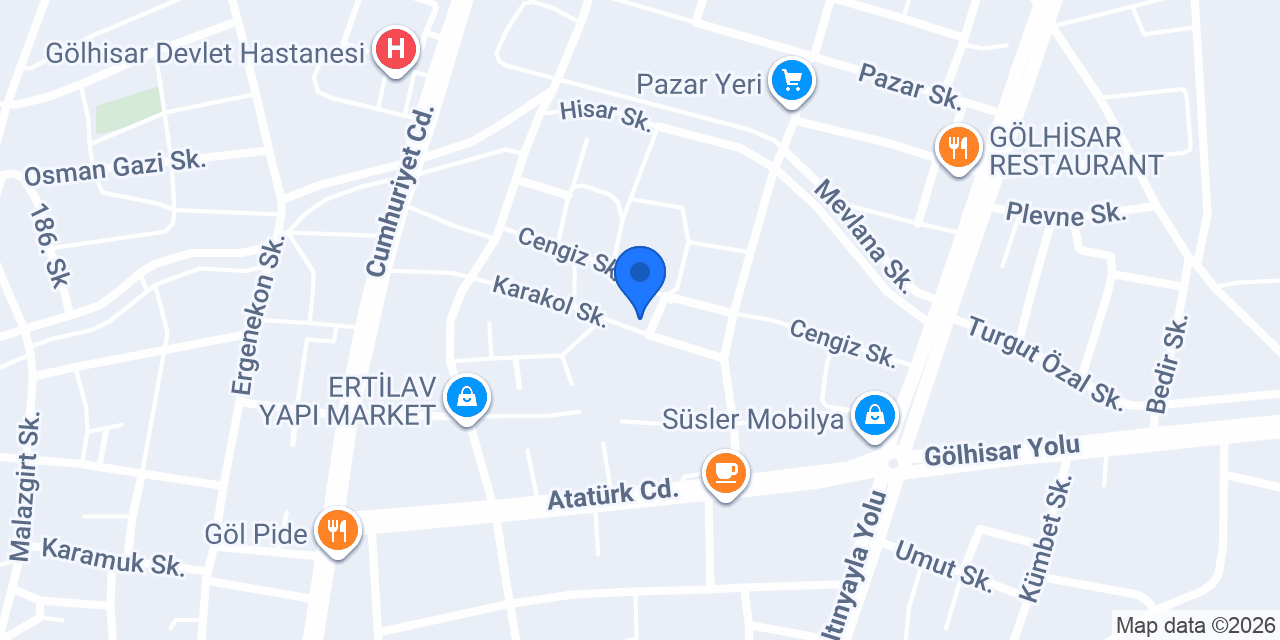 HD VİLLA GÖLHİSAR konumu