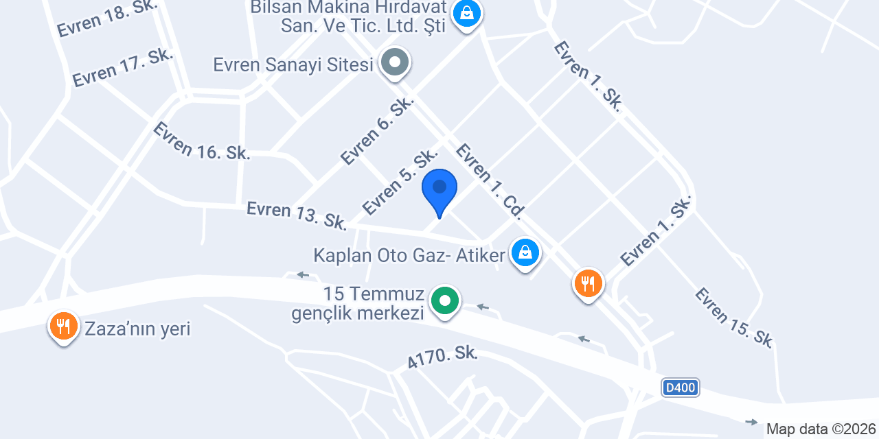 Demir oto servis konumu