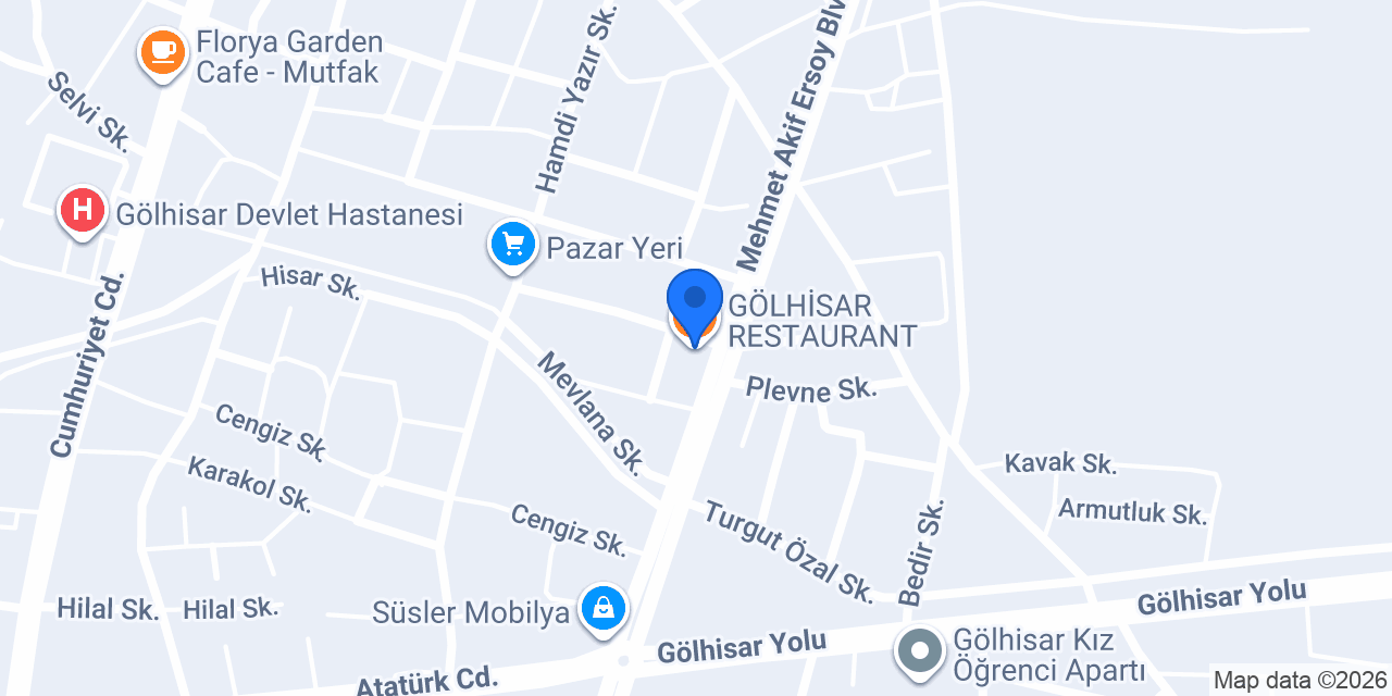 GÖLHİSAR RESTAURANT konumu