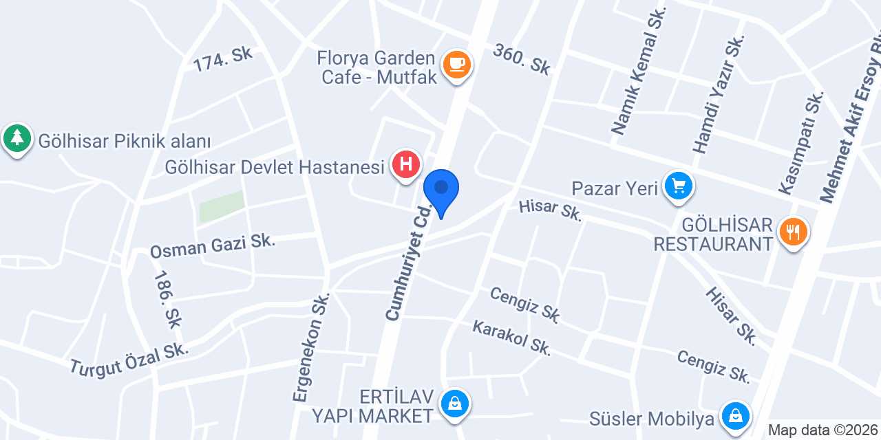 GÖLHİSAR OPTİK konumu