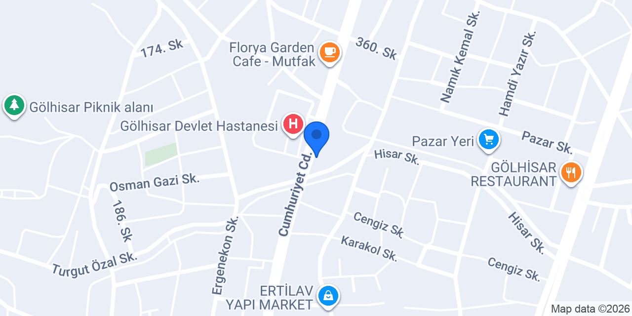 Ptt-gölhisar Şubesi konumu