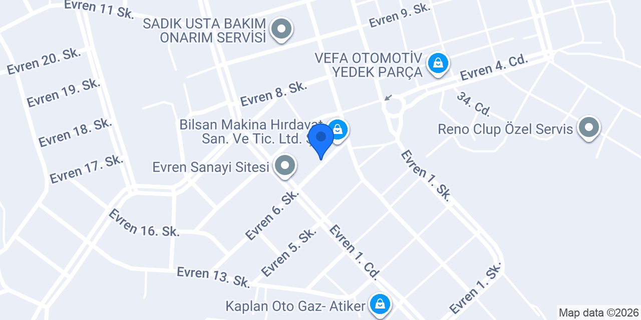 Dağyutan Makina konumu