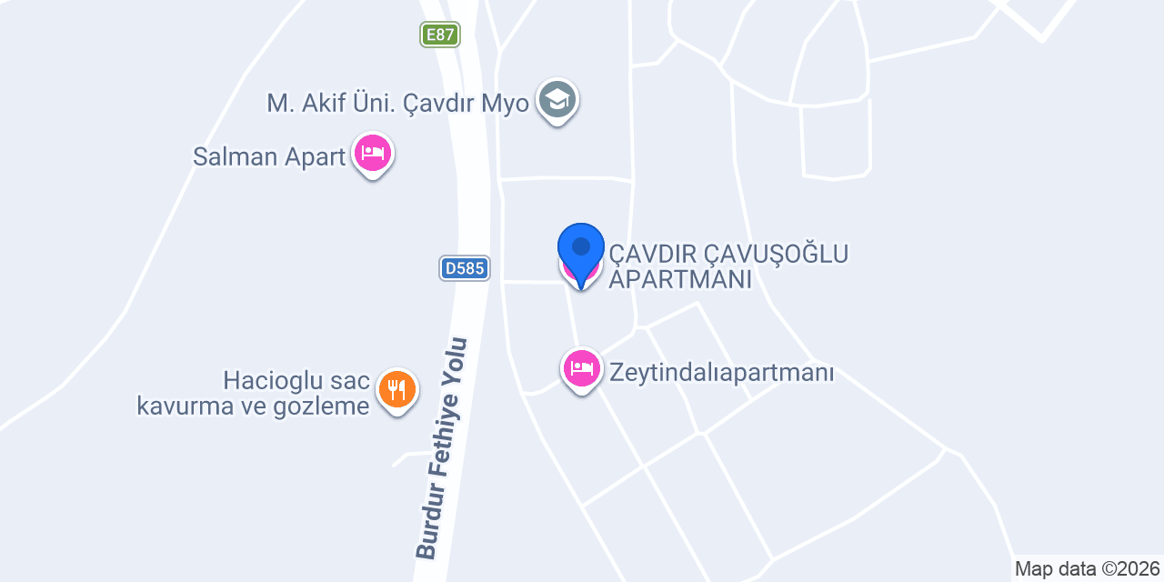 ÇAVDIR ÇAVUŞOĞLU APARTMANI konumu
