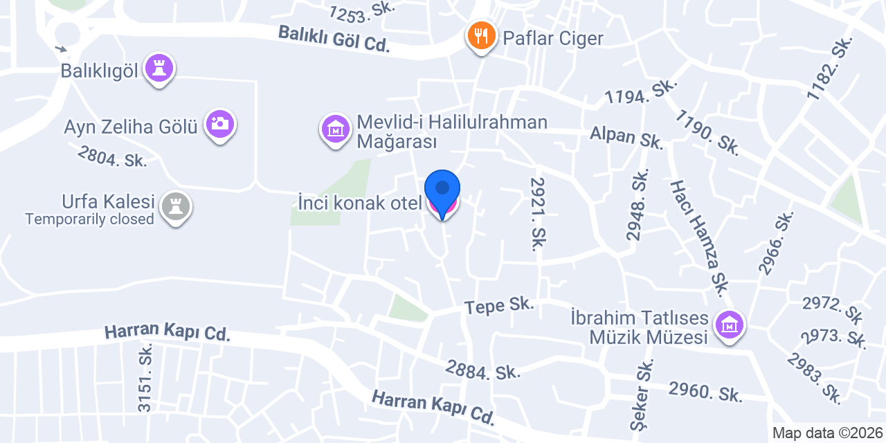 İnci konak otel konumu