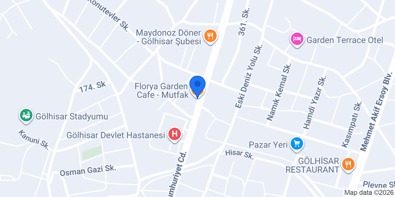 Florya Garden Cafe - Mutfak konumu