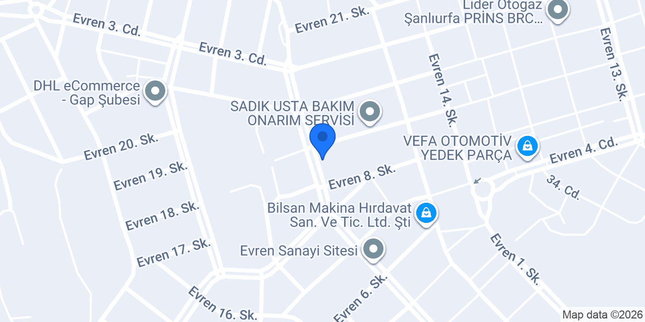 Şanlıurfa Tır tamircisi konumu