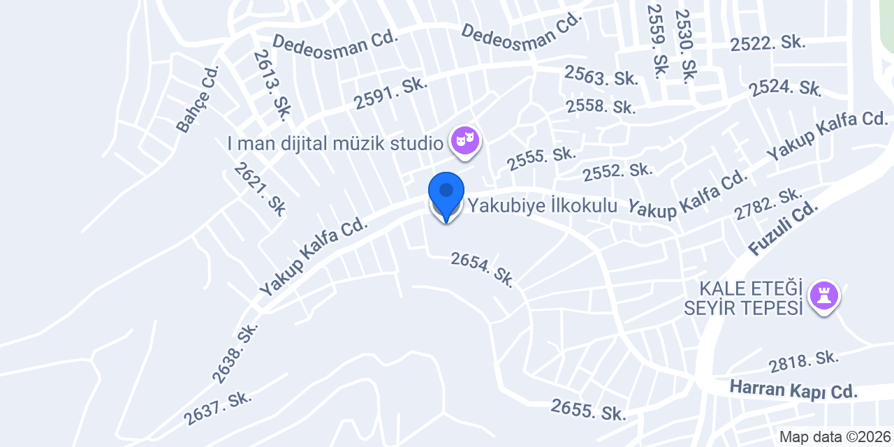 Yakubiye İlkokulu konumu