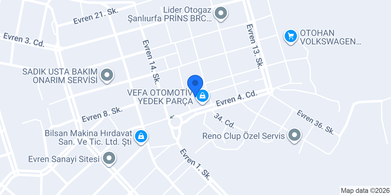 Çınar Oto Yedek Parça konumu
