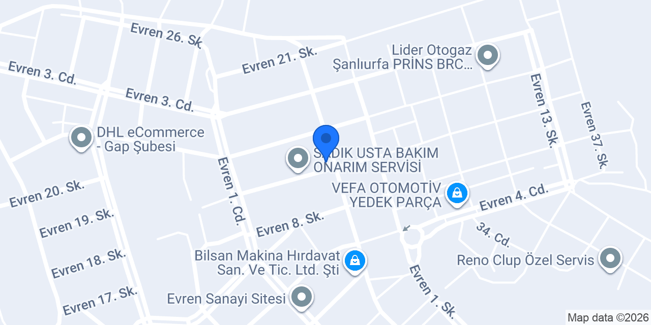 Haliloğulları Şanlıurfa Auto konumu