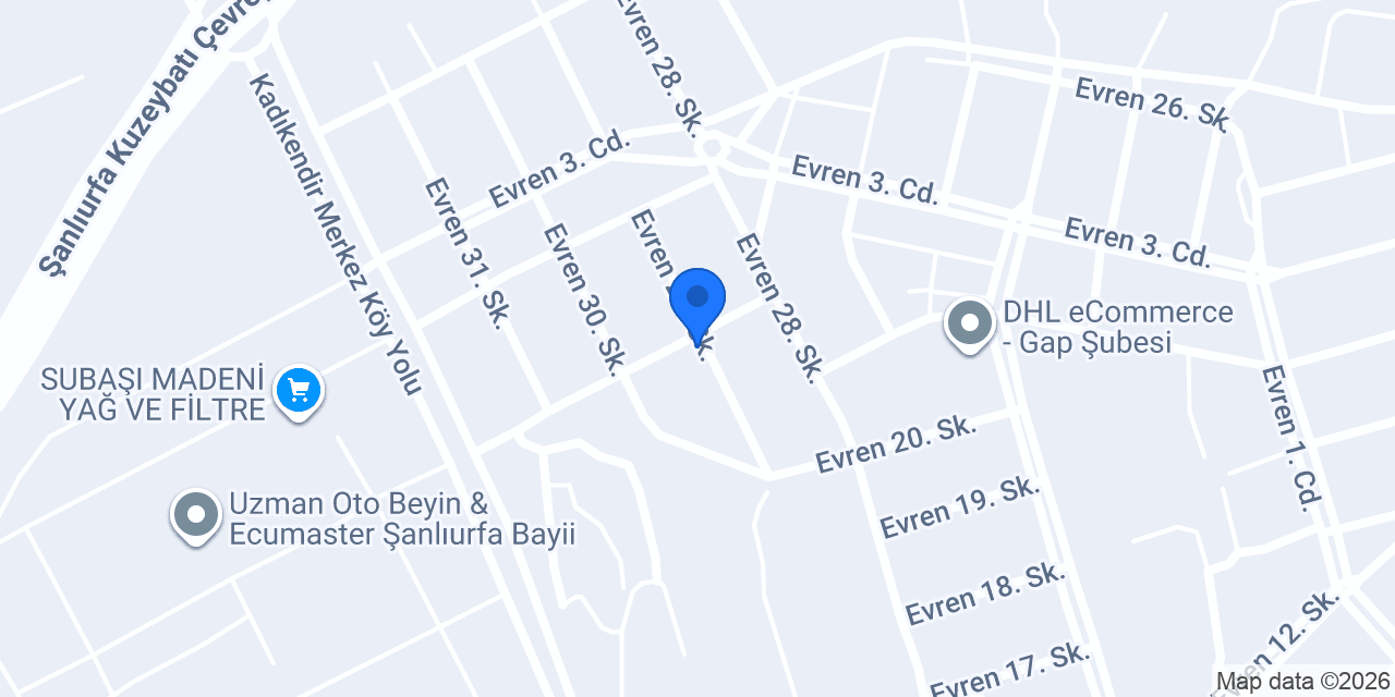 Nitro Mekatronik Garaj Şanlıurfa konumu