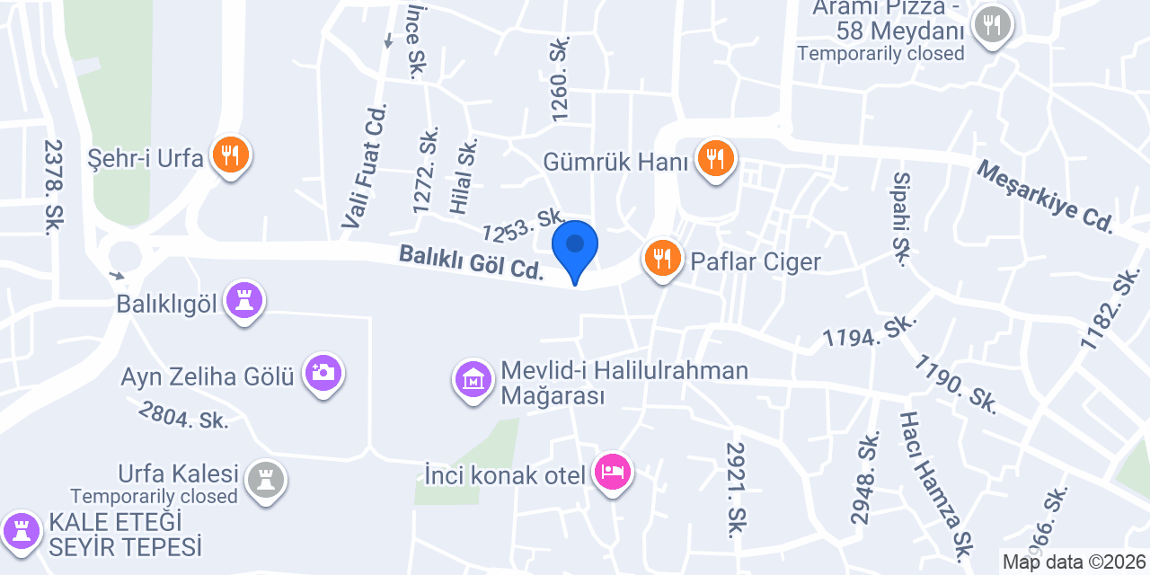 Balıklıgöl Taksi konumu