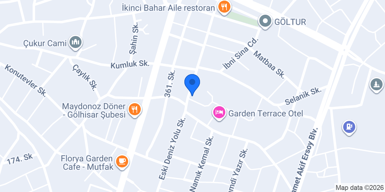Gölhisar Pala Veteriner Kliniği konumu