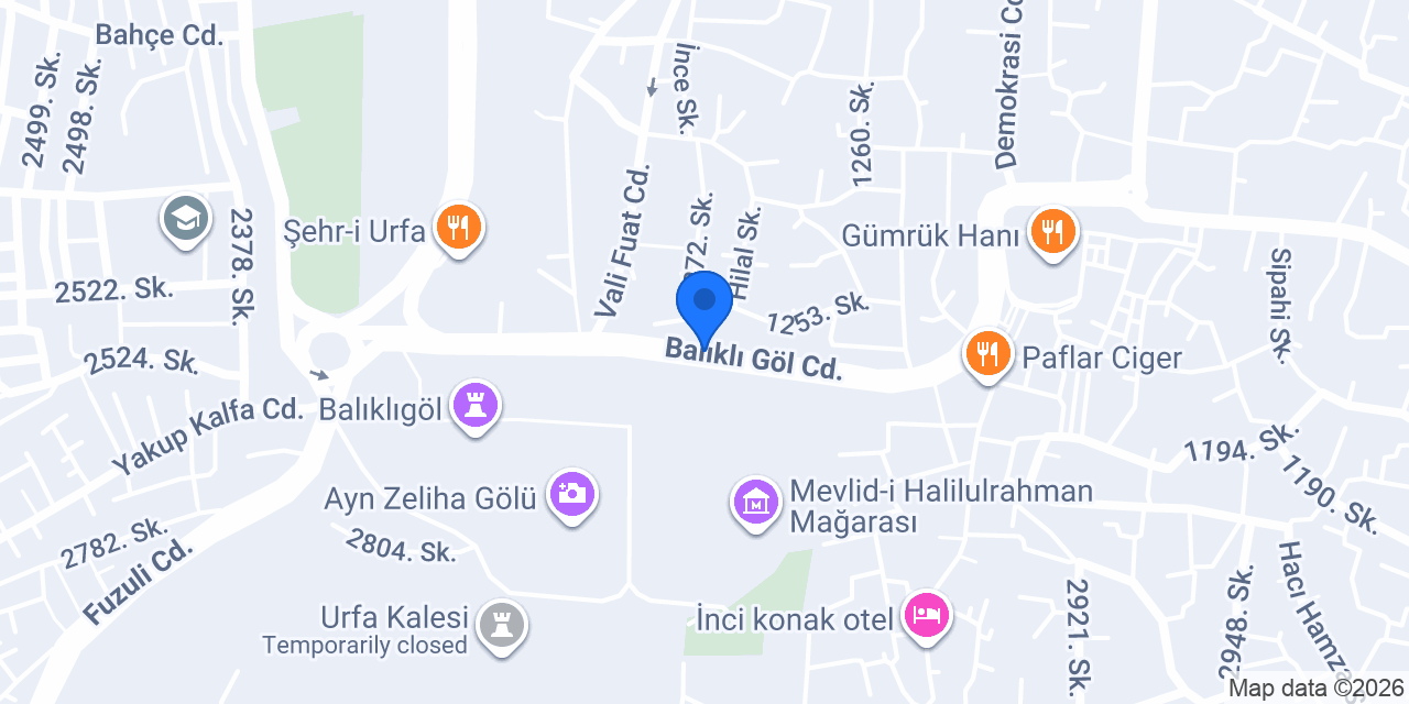 Onur Cafe Balıklıgöl konumu