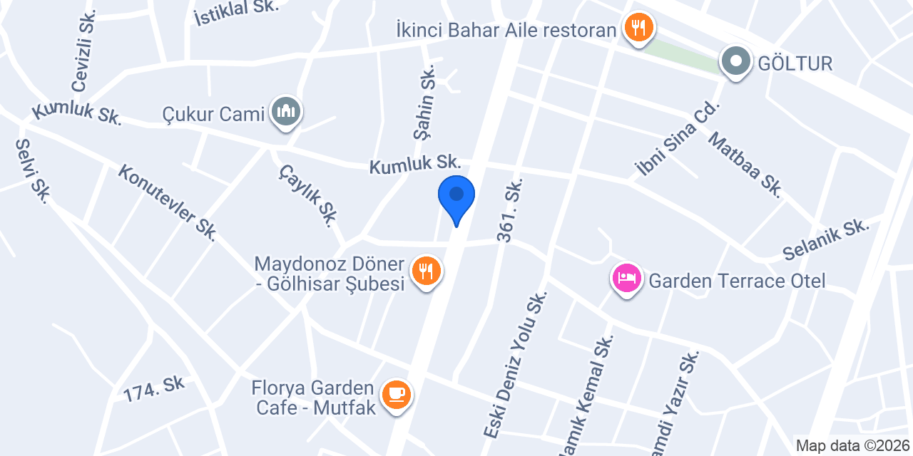Gölhisar Bicez Döner konumu