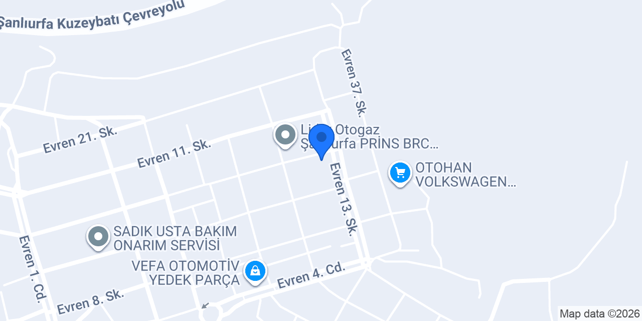 URFA HONDA ÖZEL SERVİS konumu