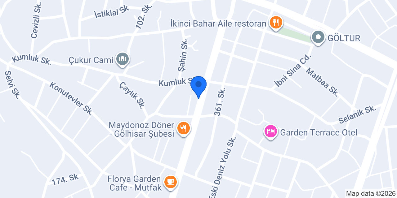 HOT DÖNER GÖLHİSAR ŞUBESİ konumu
