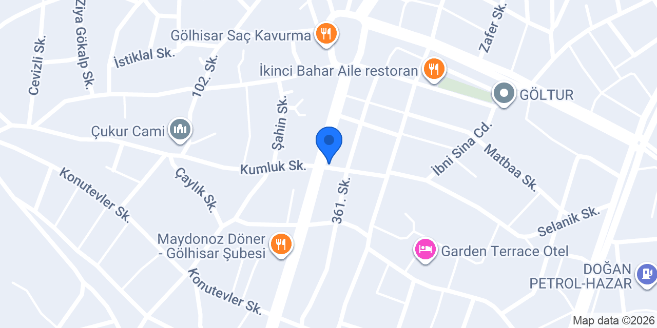 Gölhisar Fizyoterapi konumu