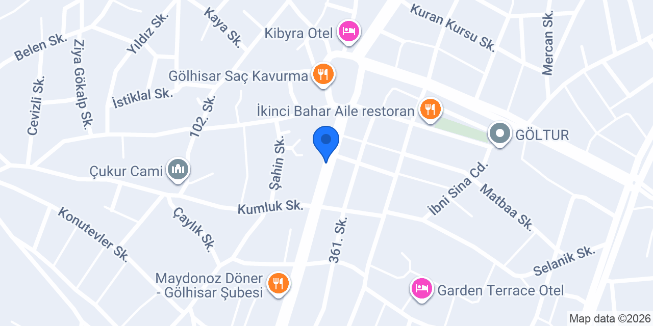 Dadak kuruyemiş konumu