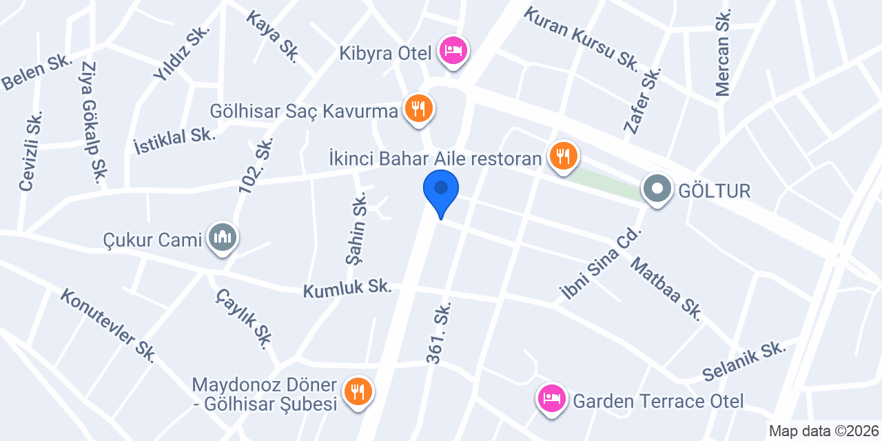 Enfes döner konumu