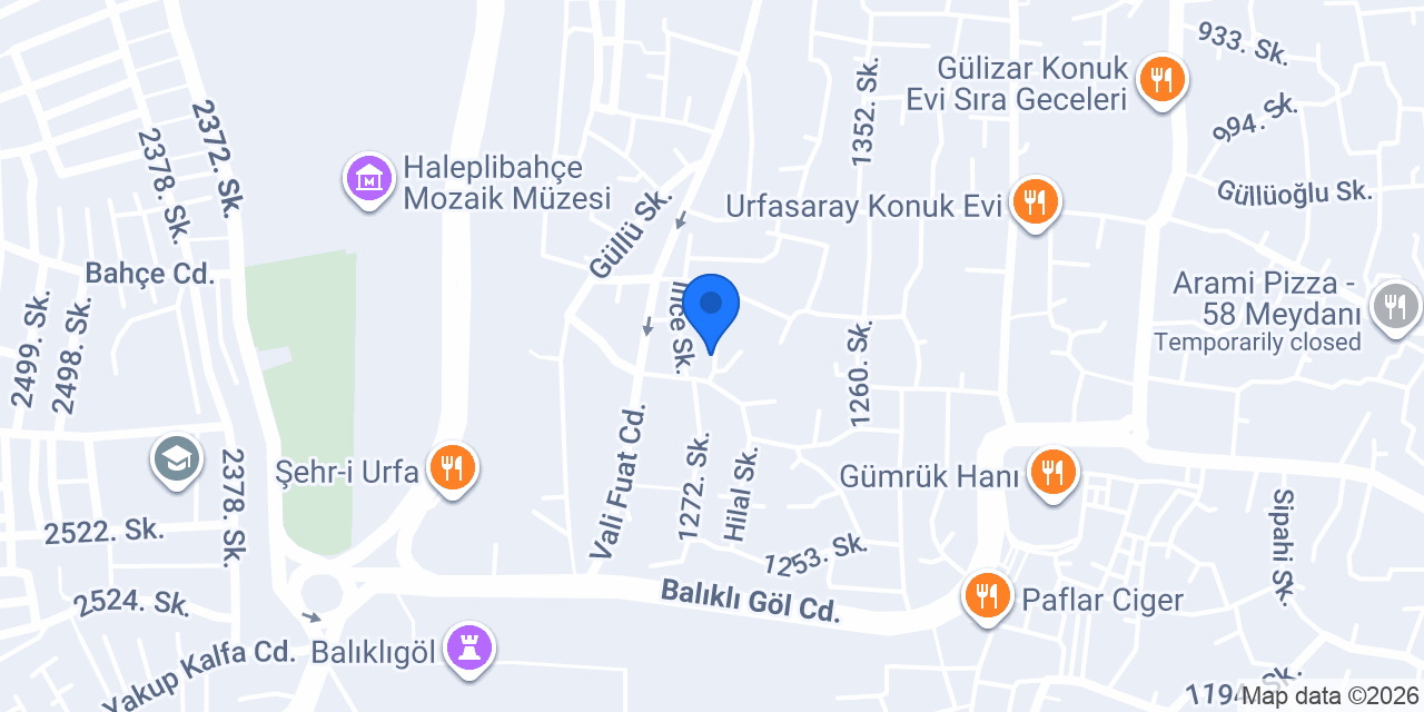 Balıklıgöl Ney Atölyesi (Ateşusta) konumu