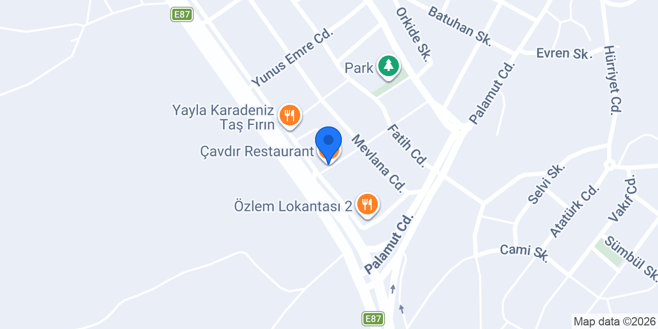 Çavdır Restaurant konumu