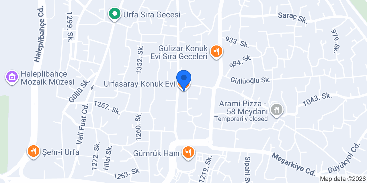 Urfasaray Konuk Evi konumu