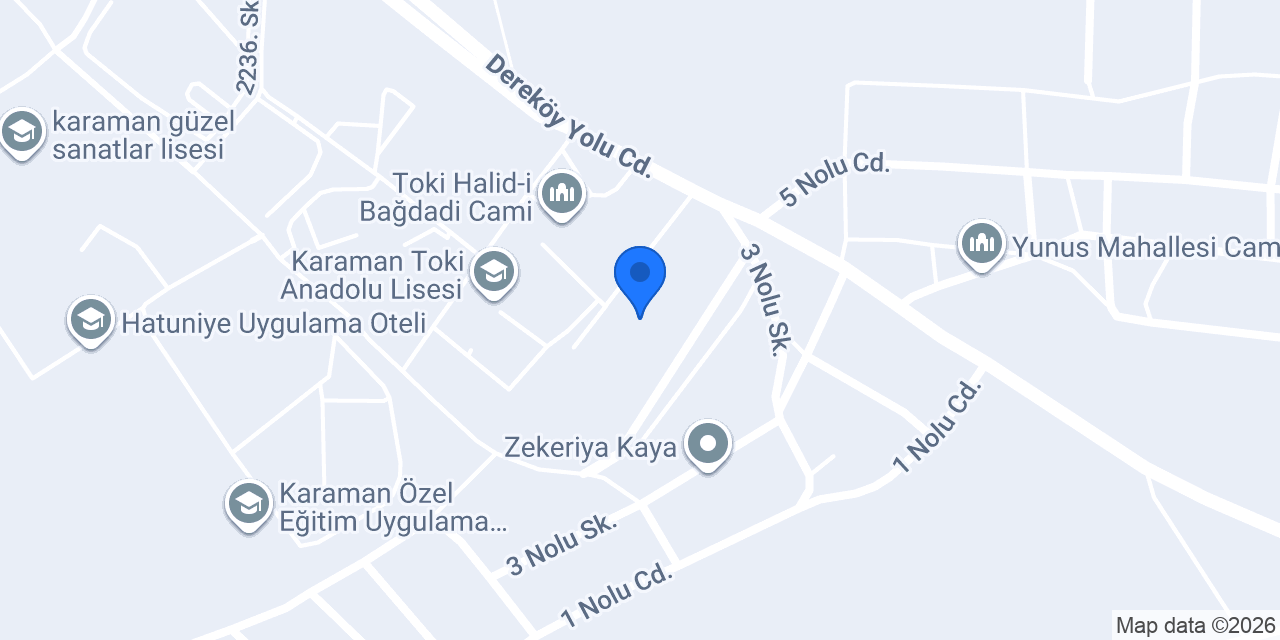 Mevlana İlkokulu konumu