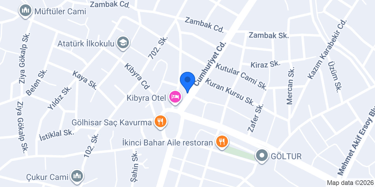 Halkbank Gölhisar Şubesi konumu