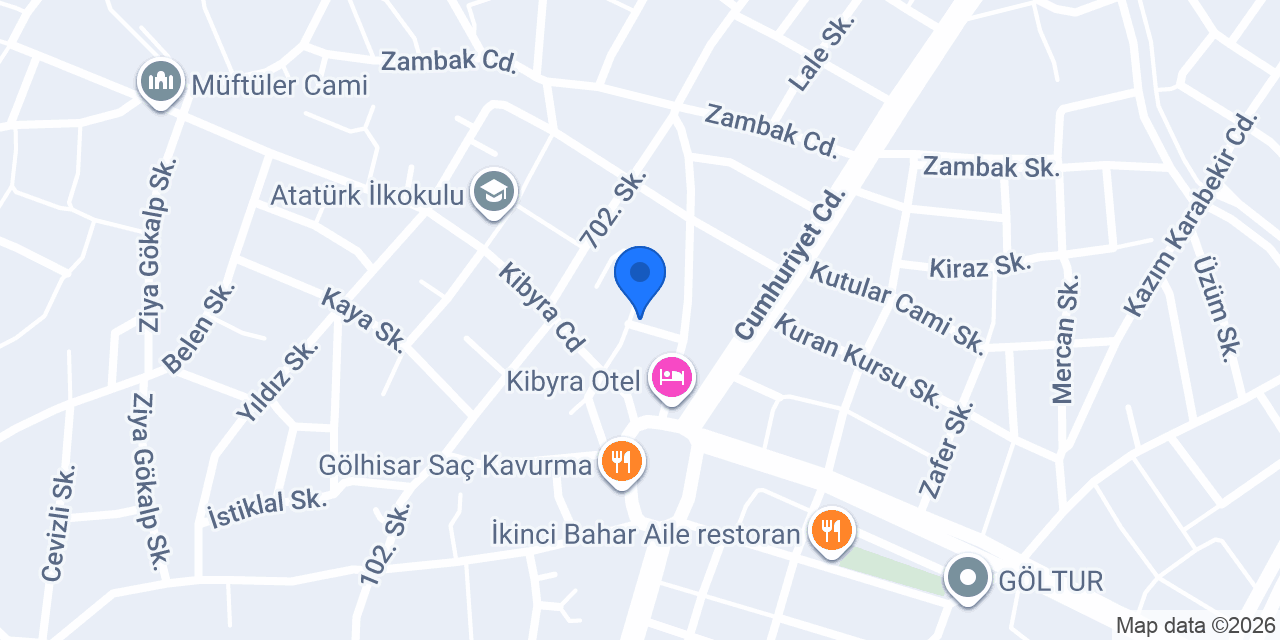 Güliz Otel Pansiyon konumu