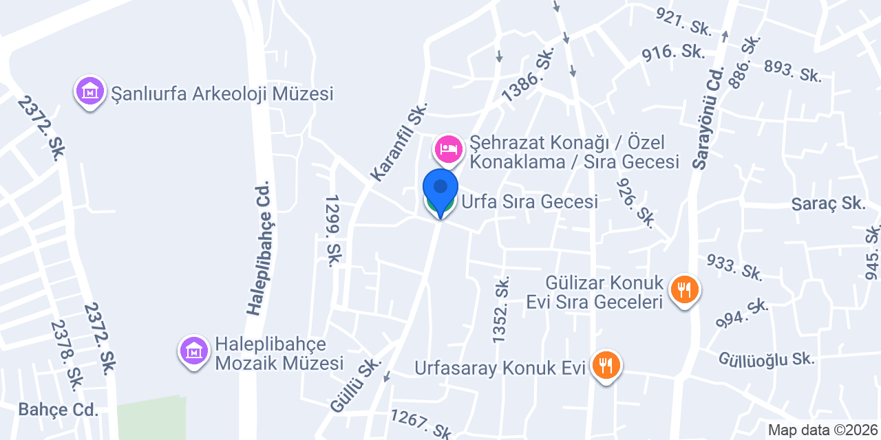 Urfa Sıra Gecesi konumu