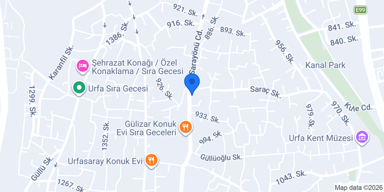 Saray Pastanesi konumu