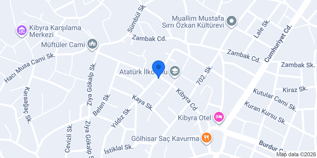 Çevik Apart Otel konumu