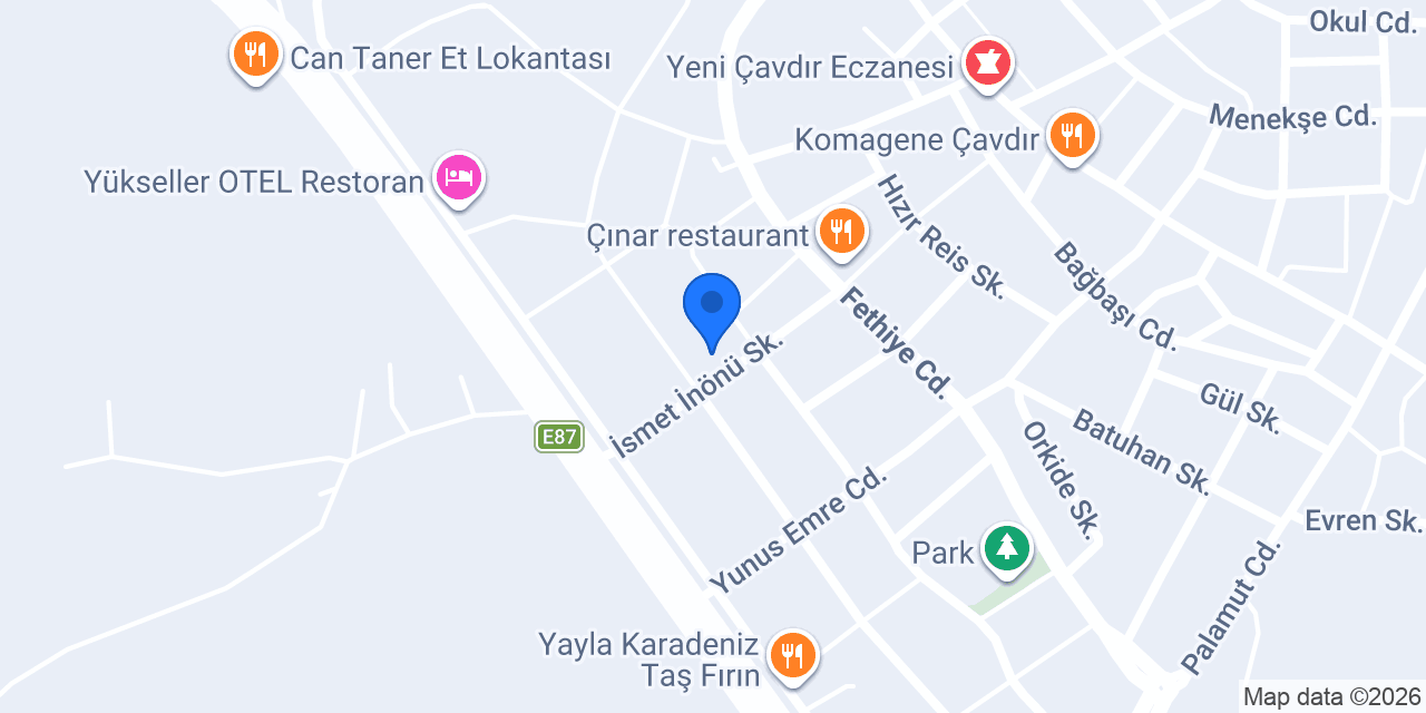 Çavdır Gıda Pazarı konumu