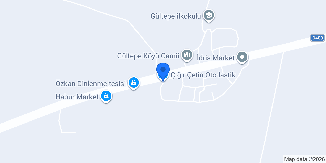 Çığır Çetin Oto lastik konumu