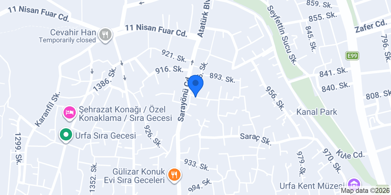 Göbeklitepe Konukevi sirageceleri konumu