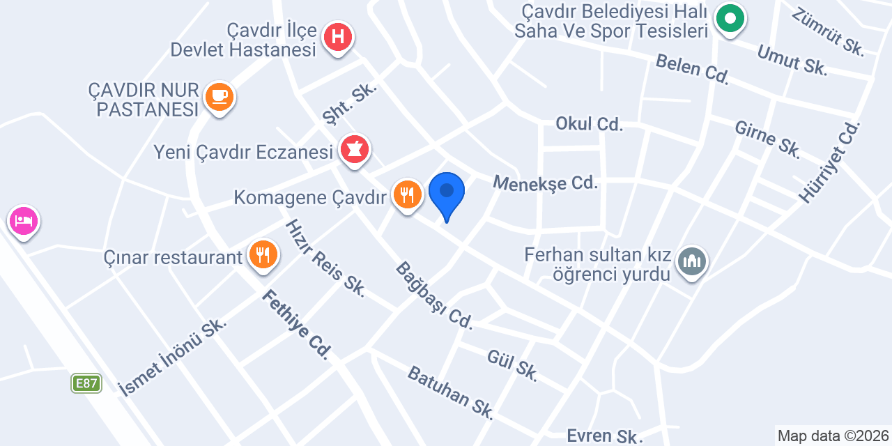 Ziraat Bankası-çavdır Şubesi konumu