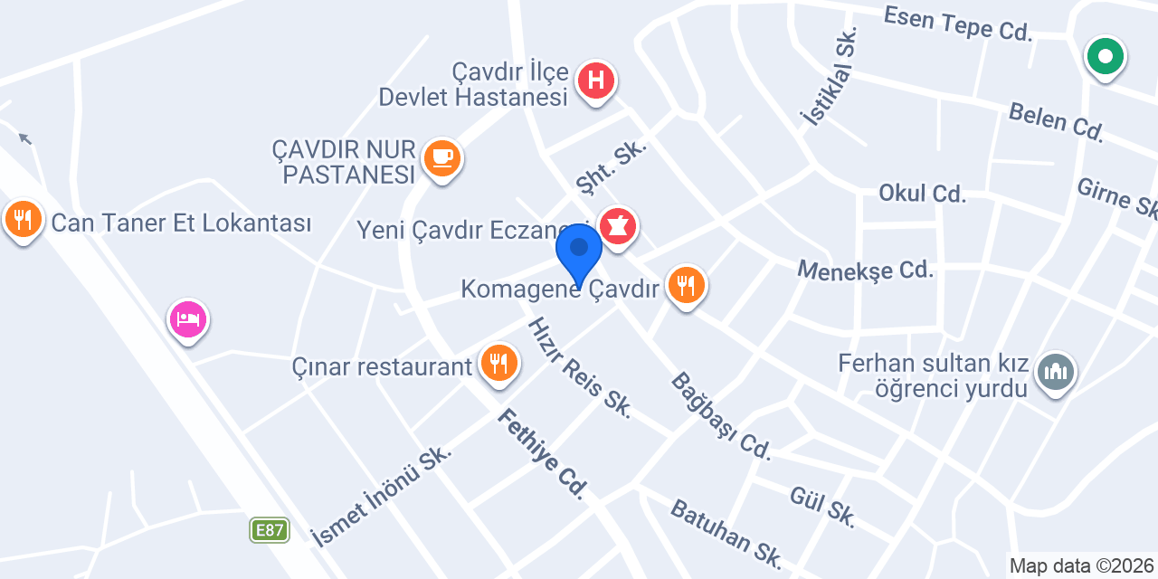 Çavdır İlçe Milli Eğitim Müdürlüğü konumu